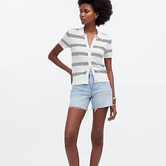Polo Sweater Tee in Stripe - Picture 1 of 7
